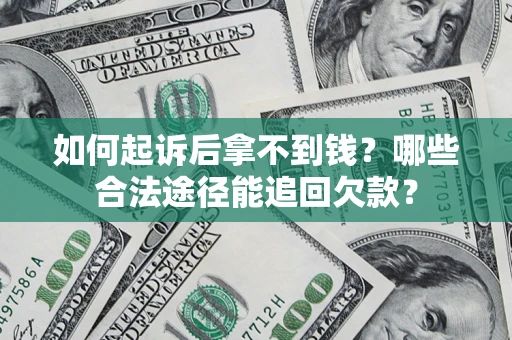 武汉如何起诉后拿不到钱？哪些合法途径能追回欠款？