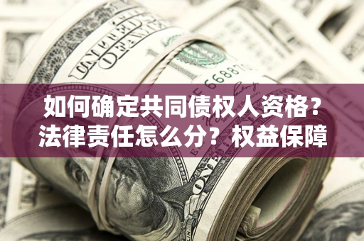 武汉如何确定共同债权人资格？法律责任怎么分？权益保障技巧揭秘！