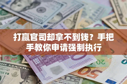 武汉打赢官司却拿不到钱？手把手教你申请强制执行