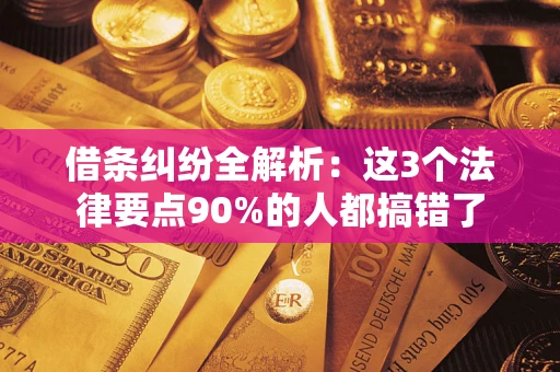 武汉借条纠纷全解析：这3个法律要点90%的人都搞错了