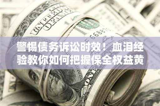 武汉警惕债务诉讼时效！血泪经验教你如何把握保全权益黄金期