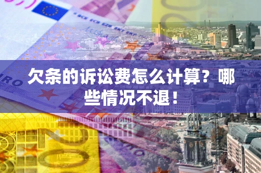 武汉欠条的诉讼费怎么计算？哪些情况不退！