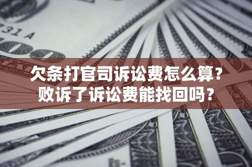 武汉欠条打官司诉讼费怎么算？败诉了诉讼费能找回吗？