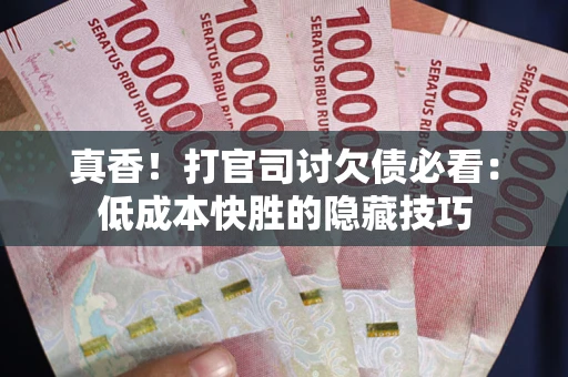 武汉真香！打官司讨欠债必看：低成本快胜的隐藏技巧