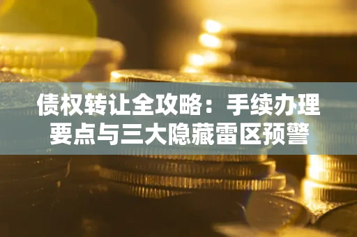 武汉债权转让全攻略：手续办理要点与三大隐藏雷区预警
