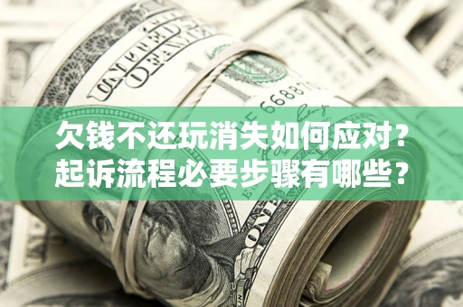 武汉欠钱不还玩消失如何应对？起诉流程必要步骤有哪些？